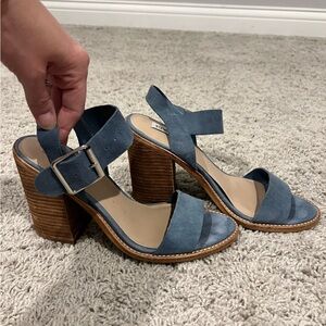 Steve Madden Blue Sandal Heels 9